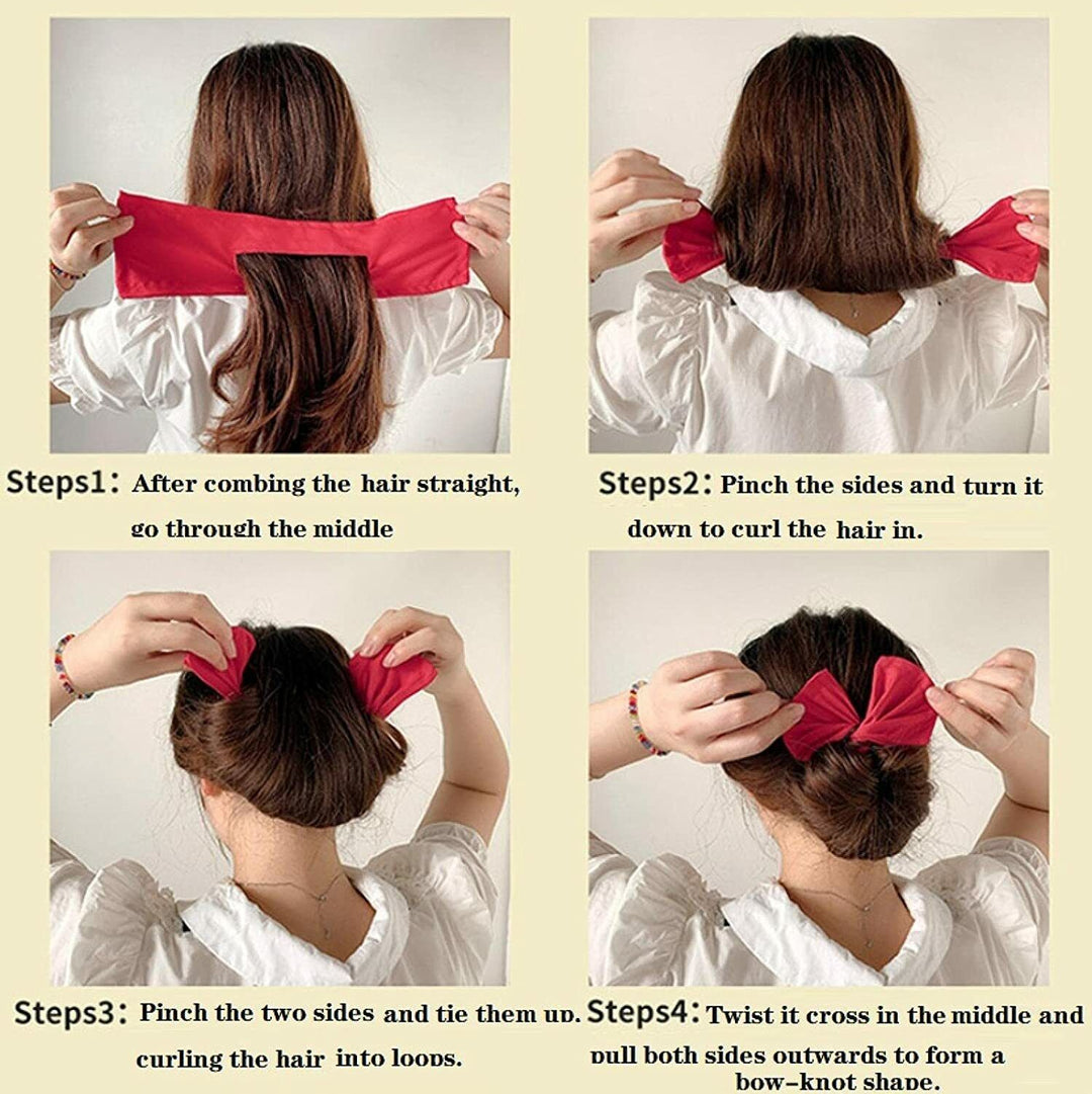 Magic Lazy Hair Curler Easy Fold Wrap Wire Bow Hairpin Fashion Lady Styling Tool