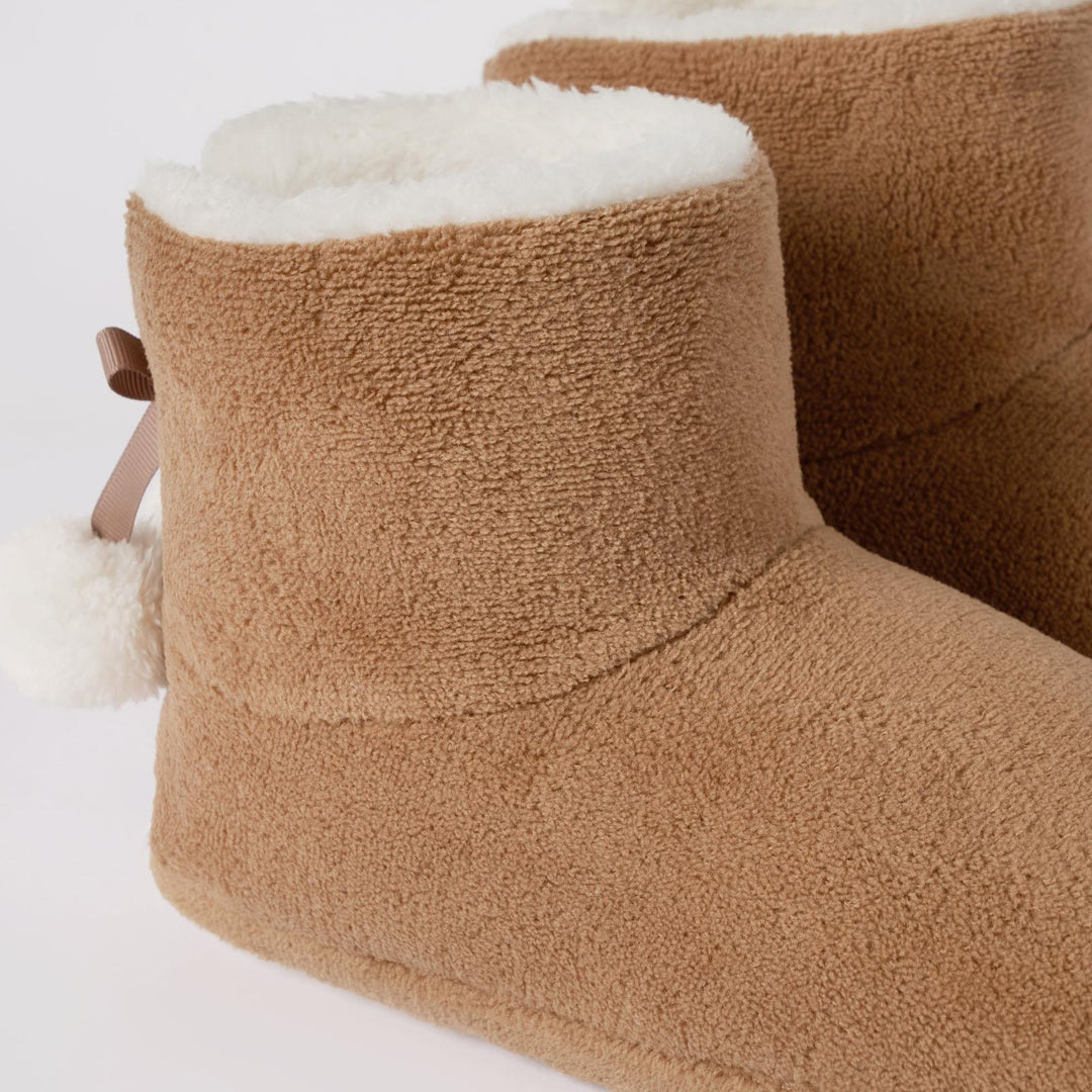 OHS Women Boot Slippers Warm Sherpa Fleece Faux Suede Ladies Girl Winter Booties