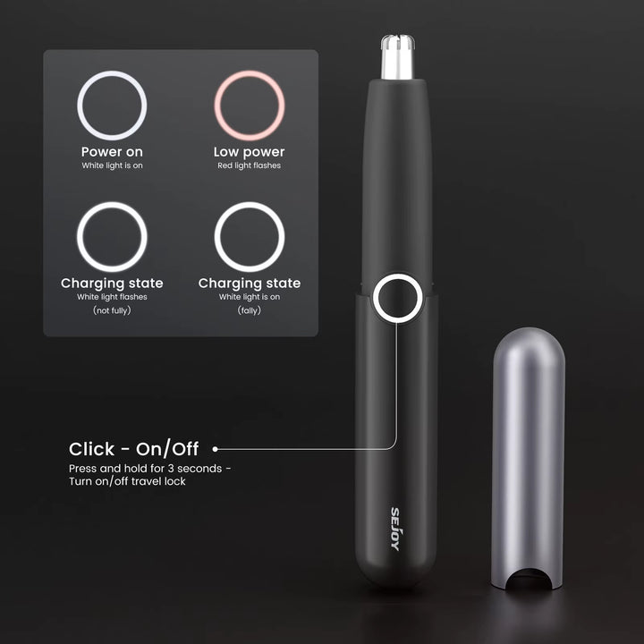 2-IN-1 Ladies Nose Hair Trimmer Male Ear Nose Hair Trimmer Small Electric Trimmer Male Nose Trimmer Business Trip Home Use