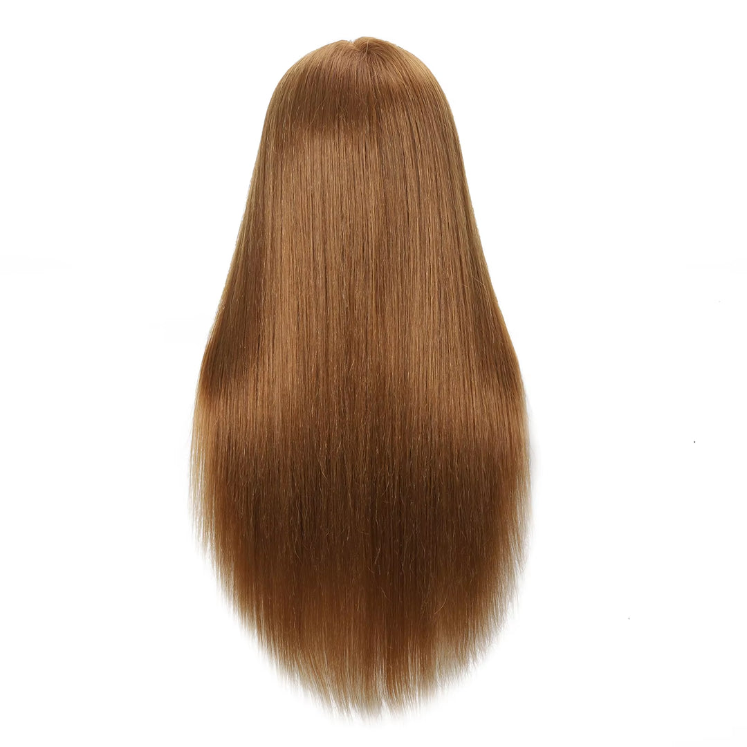 Mannequin Head with 70% Real Hair Straight Human Hair Manikin Doll Head for Hairdressing Training and Practice