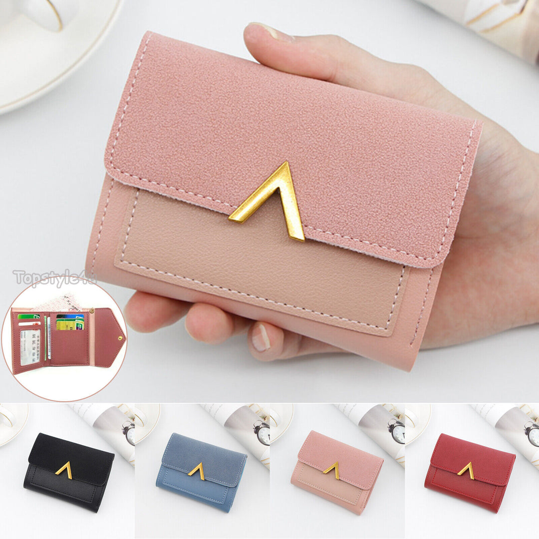 Women Short Small Money Purses Wallet Ladies Leather Folding Cash Card Holder UK