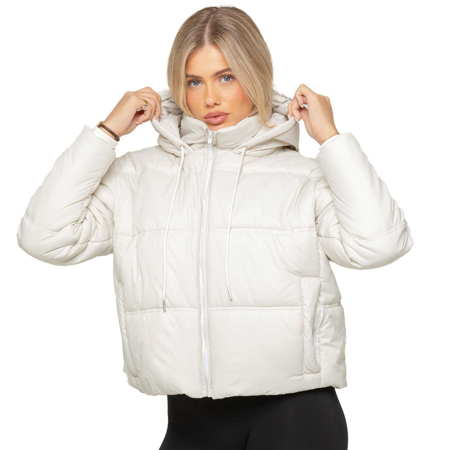 Enzo Womens Puffer Jacket Ladies Winter Warm Hooded Padded Zip Coat