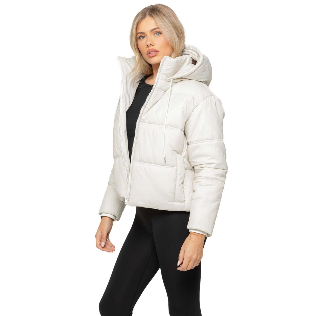 Enzo Womens Puffer Jacket Ladies Winter Warm Hooded Padded Zip Coat