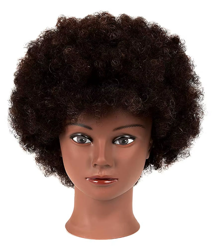 African Curly Hair Mannequin Head 100% Human Hair Curly Hair Hairdresser Hair Styling Hairdresser Practice Styling