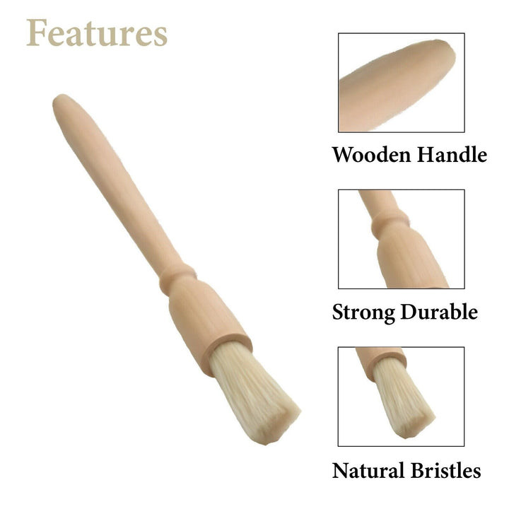 Pastry Brush with Natural Bristles for Glazing & Baking Glazing Brush Oiling UK