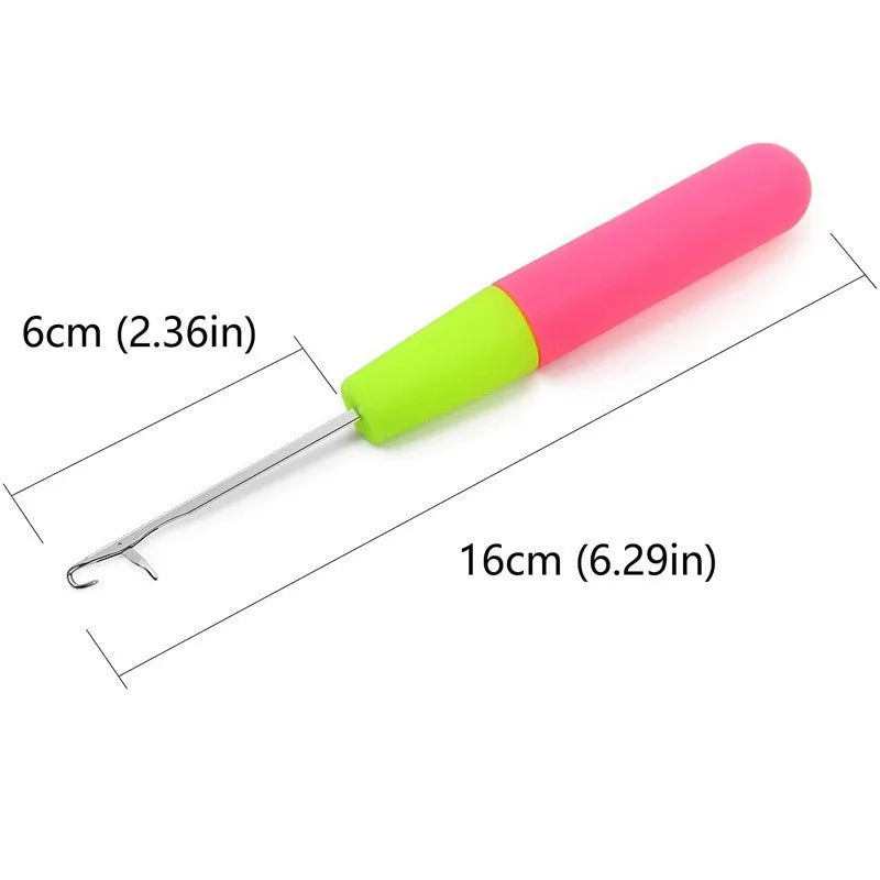 Crochet Hook Plastic Crochet Hook Needle for Hair Weaving Hook Needles 10/15 Pcs Dreadlock Knit Hair Weaving Crochet Needle Hook