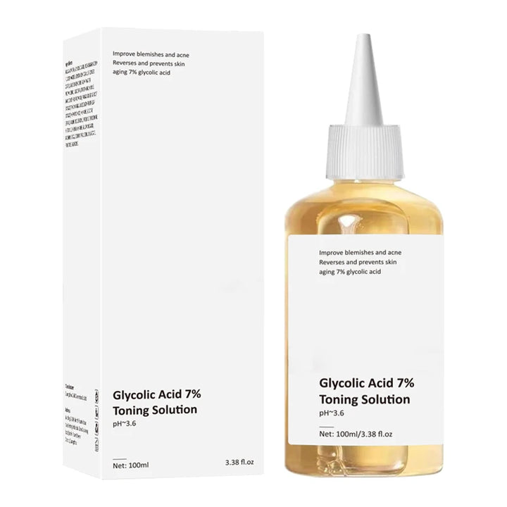 Face Skin Care 100ML Glycolic Acid 7% Toning Solution to Remove Acne and Moisturizing Skin Rejuvenating Deep Hydration