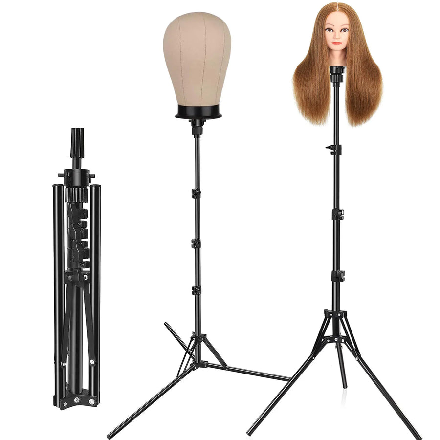 150Cm Wig Stand Tripod -59 Inch Mannequin Head Stand Wig Stand Tripod Wig Head Stand Mannequin Head Adjustable