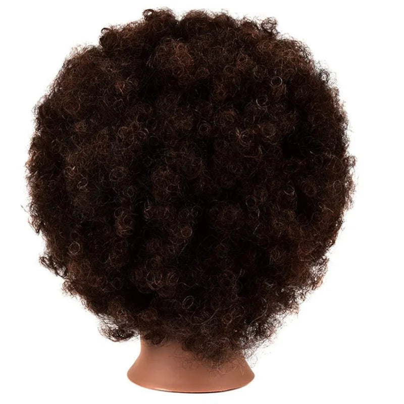 African Curly Hair Mannequin Head 100% Human Hair Curly Hair Hairdresser Hair Styling Hairdresser Practice Styling