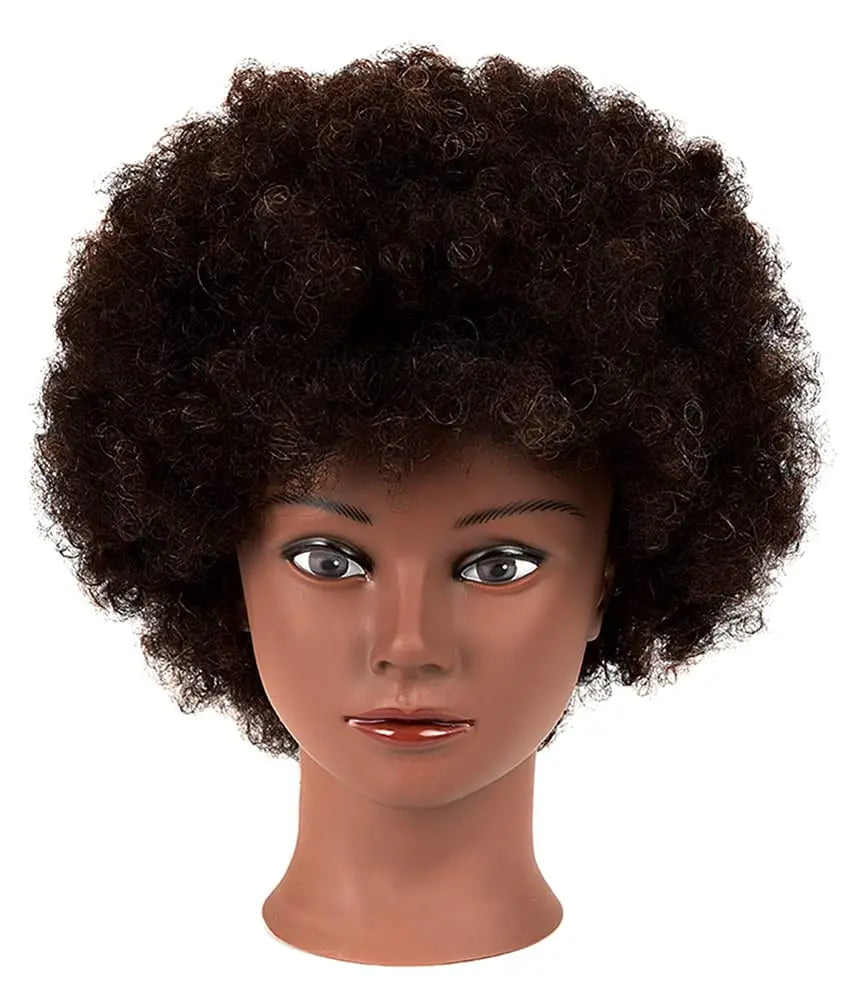 African Curly Hair Mannequin Head 100% Human Hair Curly Hair Hairdresser Hair Styling Hairdresser Practice Styling