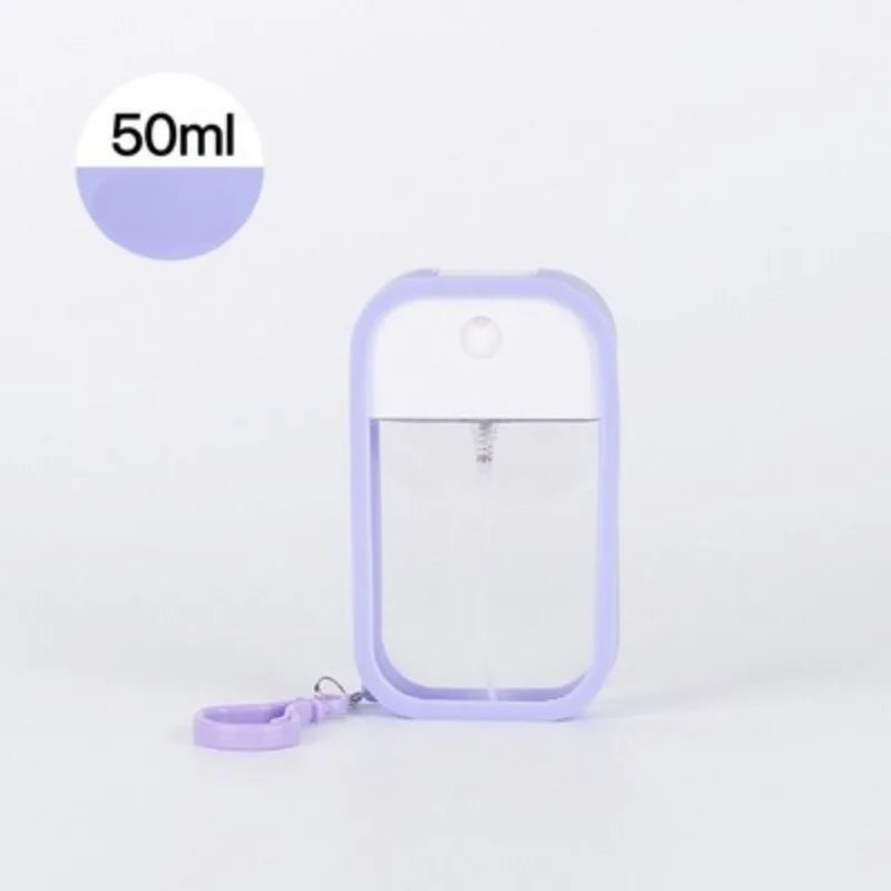 50Ml Spray Small Sanitizing Spray Scented Vegan Hand Sanitizer with Keychain Perfume Alcohol Water Spray Bottle Travel Dispenser