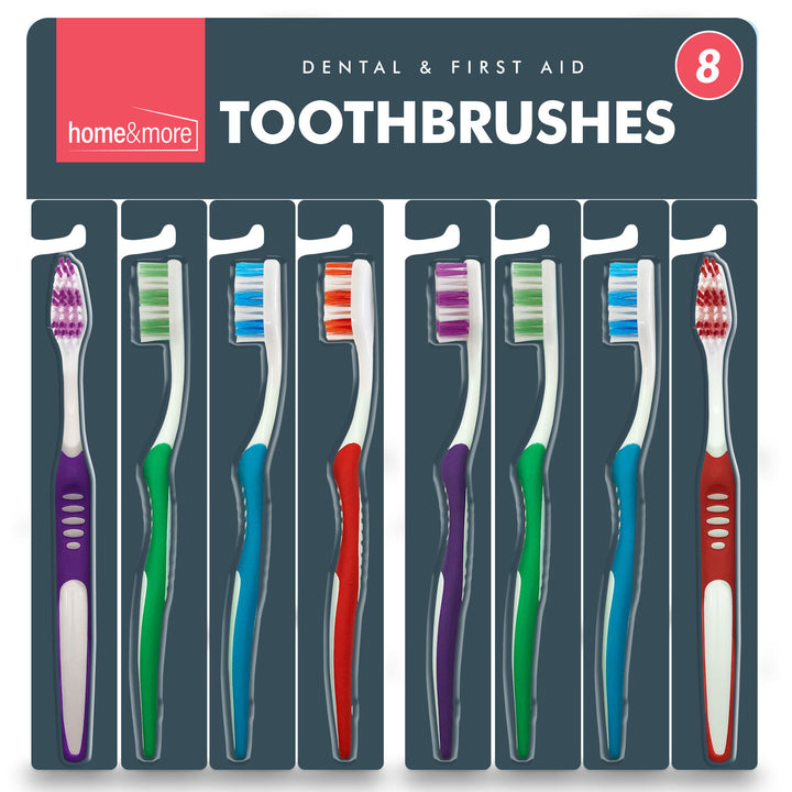 8Pk Toothbrushes Multipack Soft Bristles Manual Pack Dental Care Oral Hygiene