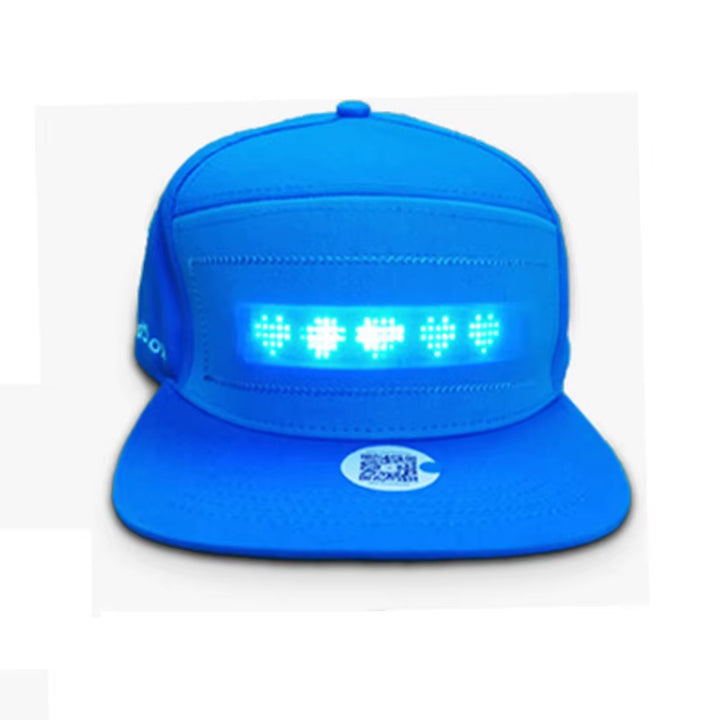 Fashion Luminous Scrolling Message Display Board LED Hip Hop Cap for Dance Mobile Phone APP Control Glowing Cap Gift