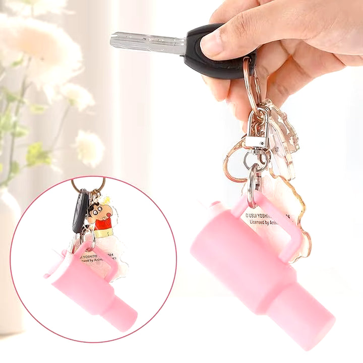 Mini Keychain Pendant,Kawaii Cup Accessories,Key Purse Handbag Charms for Women,Water Bottle Keychain with Bag Charm