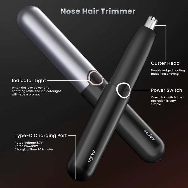 2-IN-1 Ladies Nose Hair Trimmer Male Ear Nose Hair Trimmer Small Electric Trimmer Male Nose Trimmer Business Trip Home Use