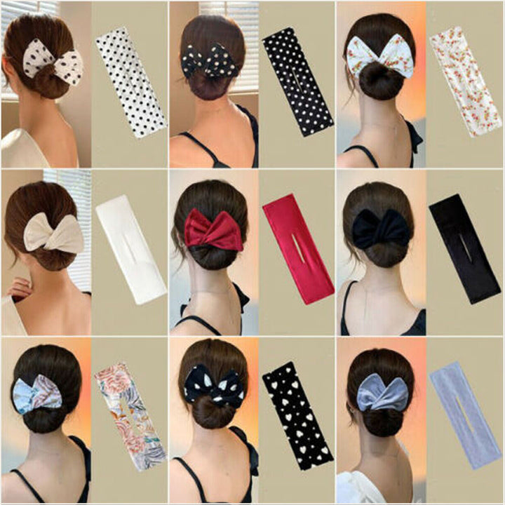 Magic Lazy Hair Curler Easy Fold Wrap Wire Bow Hairpin Fashion Lady Styling Tool